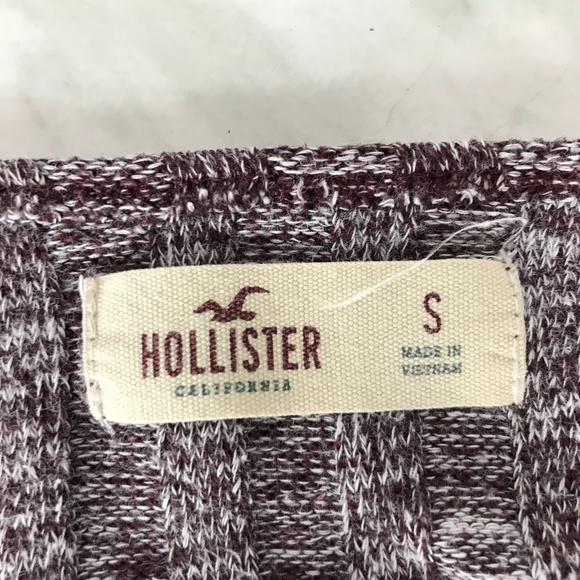 Hollister Marled Knit Sweater Cropped Red White S - Picture 4 of 6